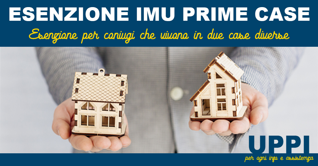 Esenzione IMU sulle prime case per i coniugi che risiedono in abitazioni diverse